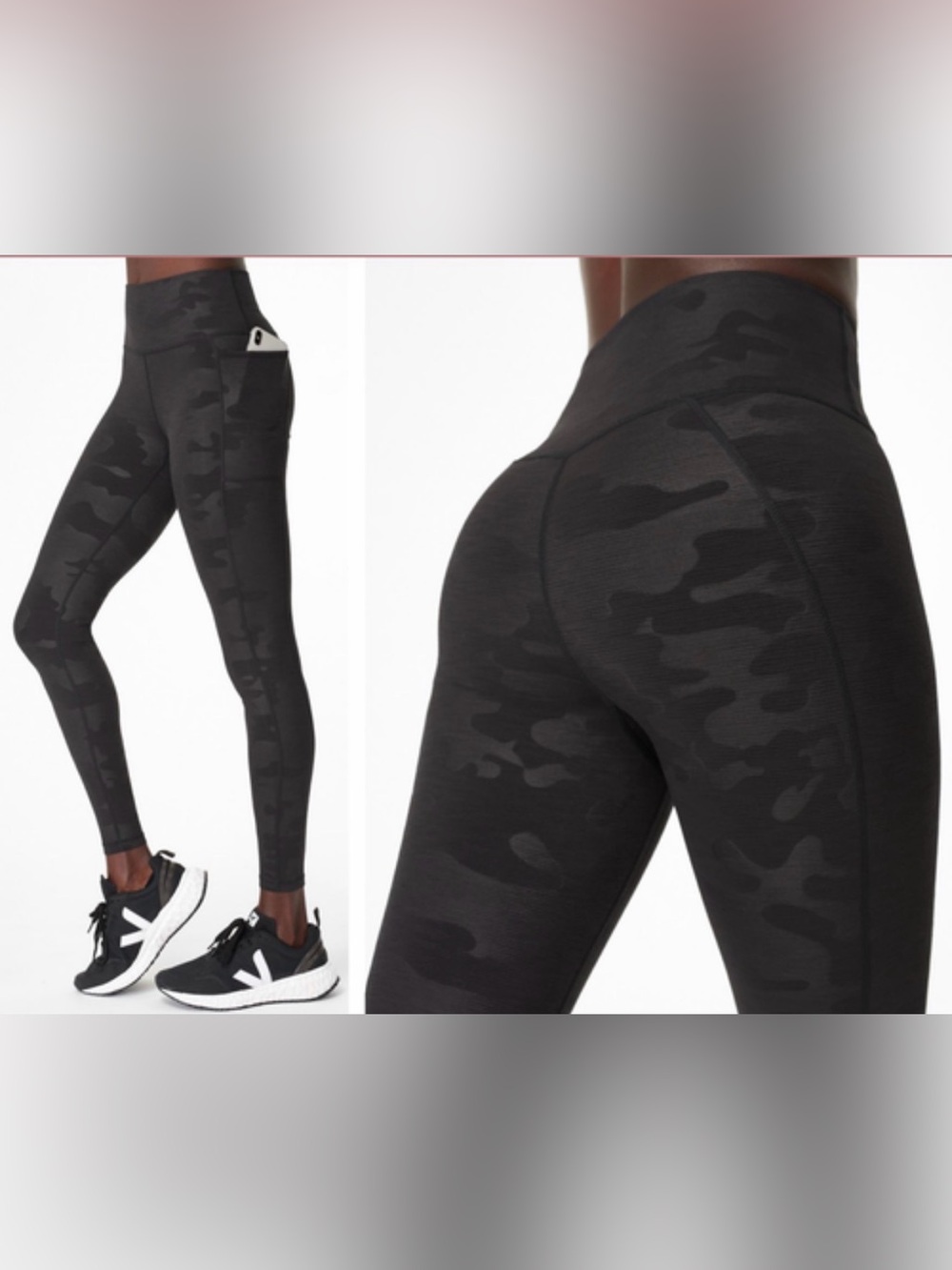 NWOT Sweaty Betty Black Camo High-Rise Super Sculpt Leggings. - Picture 7 of 9